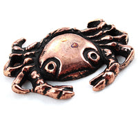 45x28mm Crab Flatback, Antiqued Copper, pk/6