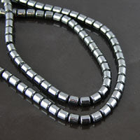 4mm Drum Beads Hematit 16in strand