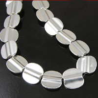 19x4mm Classic Silver Disc Bead, 12in strand