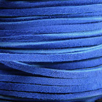 3mm Blue Split Suede Lace Cord, sold/yard