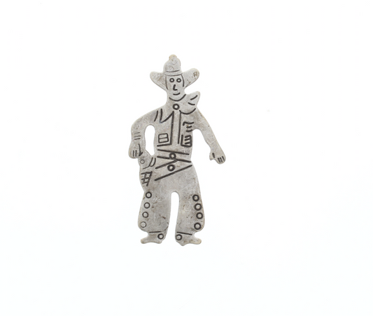 Cowboy stamping 2in Antique Silver Finish COWBOY BOB, pack of 6