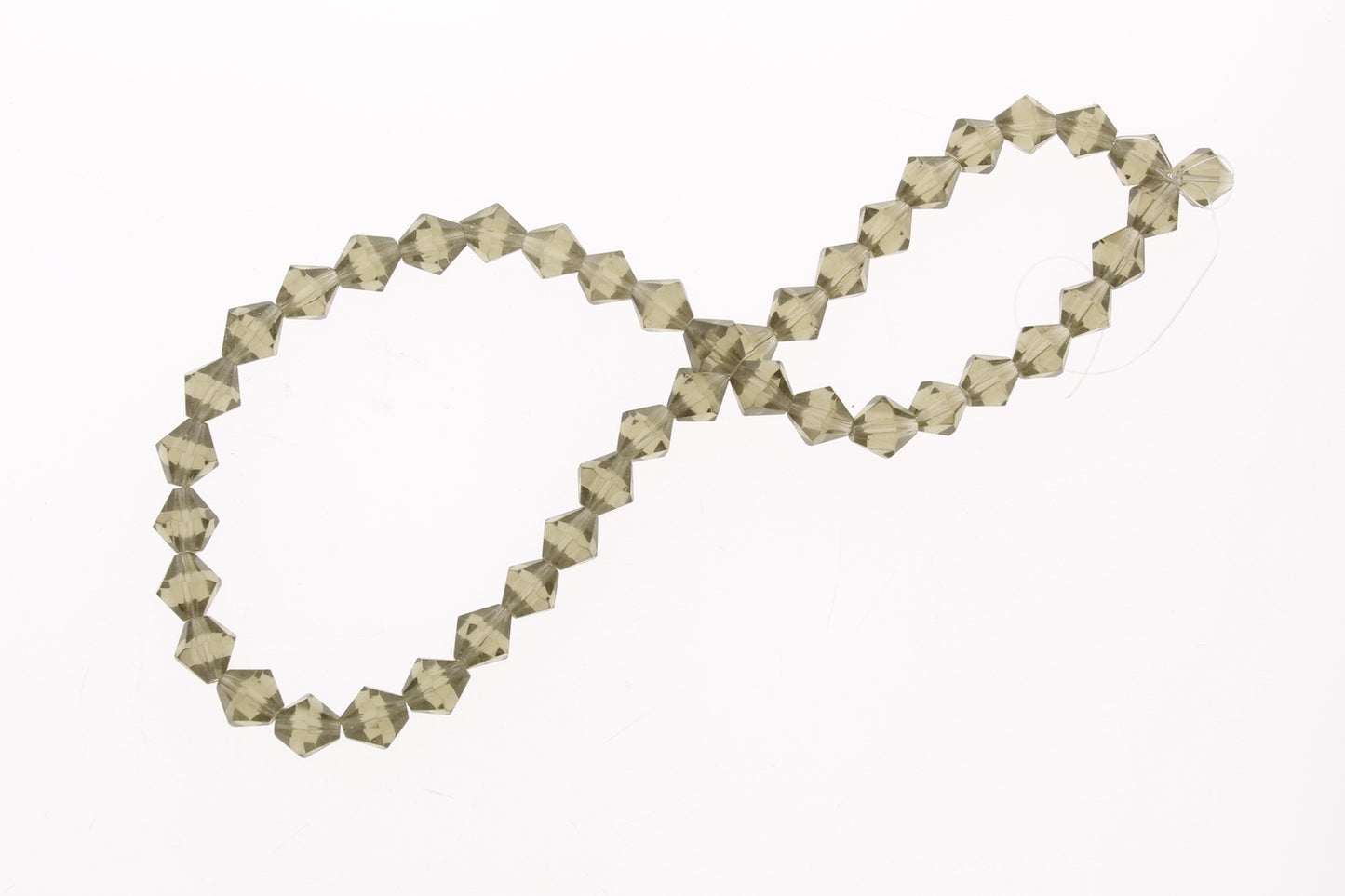 8mm Bicone facted smokey Quartz beads