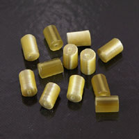 3x5mm Tube Cats Eye Beads, Coffee, pk/12