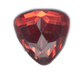 19mm Ruby Faceted Flatback Triangle Stone, pk/24