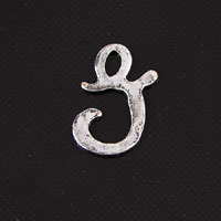 11x9mm Letter G Classic Silver Metal Stamping, pack of 6