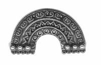 75x42mm Layered Arch Collar Piece, Antique Silver ea