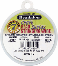 Bead Wire, 19ST, .018x30' EA