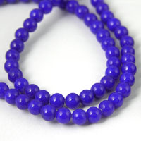 4mm Round Howlite Lapis Beads, 16 inch strand