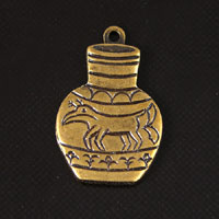 16x10mm Ancient Water Pot, Vintage Brass, pk/6