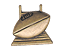 16mm Football Goal Post stamping, antique gold, pack of 6