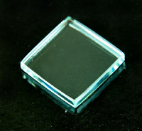 0.875in(23mm) Square 4mm thick Glass Wafer, pkg/6