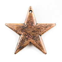 33mm Smooth Star Pendant Charm, Antiqued Copper, Pkg/6