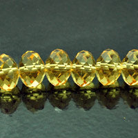 Rondelle Faceted multi color  Fire-n-Ice Crystal 16" Strand