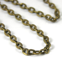 3mm Vintage Brass(antiqued gold) Cable Chain, -10ft roll