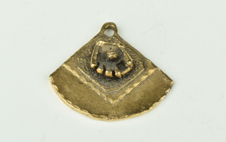 30x28mm Burnished Gold Baseball Glove and Diamond Charm package of 2