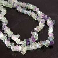 9mm Fluorite Chip Beads, Semi-Precious, 36 inch Strand