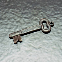 9x25mm Skeleton Key, Vintage Rustic Brass, PK/6