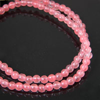 4mm Round Cherry Quartz Beads, 16in strand