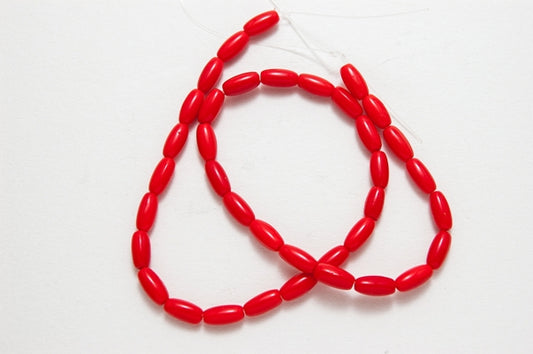 8mmx5mm Coral Rice Beads, 12" per strand