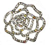 59mm Large Rose Pin, Crystal AB, each