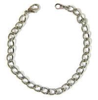 7in Silver Link Chain Bracelet, w/lobster clasp  ea
