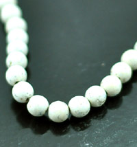 6mm Natural Cream Lucite Beads, 12 inch strand