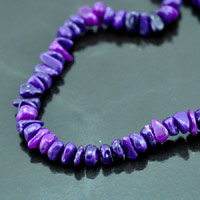7mm Purple Lucite Nugget Beads, 12 inch strand
