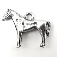 Horse with Ring charm with Ring 22mm , pk 6
