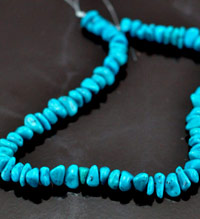 7x5mm Turquoise Lucite Nugget Bead, 12in strand