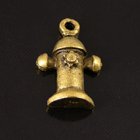 18x12mm Burnished Gold Fire Hydrant Charm, pk/6