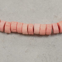 6x3mm Pink Clay Tube Beads, 7in strand
