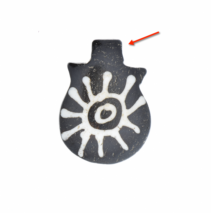 bone pendant Sun, Bone Pendant, PKG/2