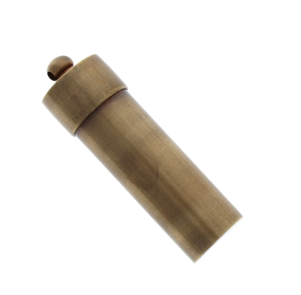Brass Pill Canister antique brass , Solid brass sold by each