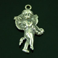 21x9mm Cherub Charm, Antique Silver, pk/6