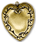 29mm Vintage Gold Metal Heart Charm, Pack of 6