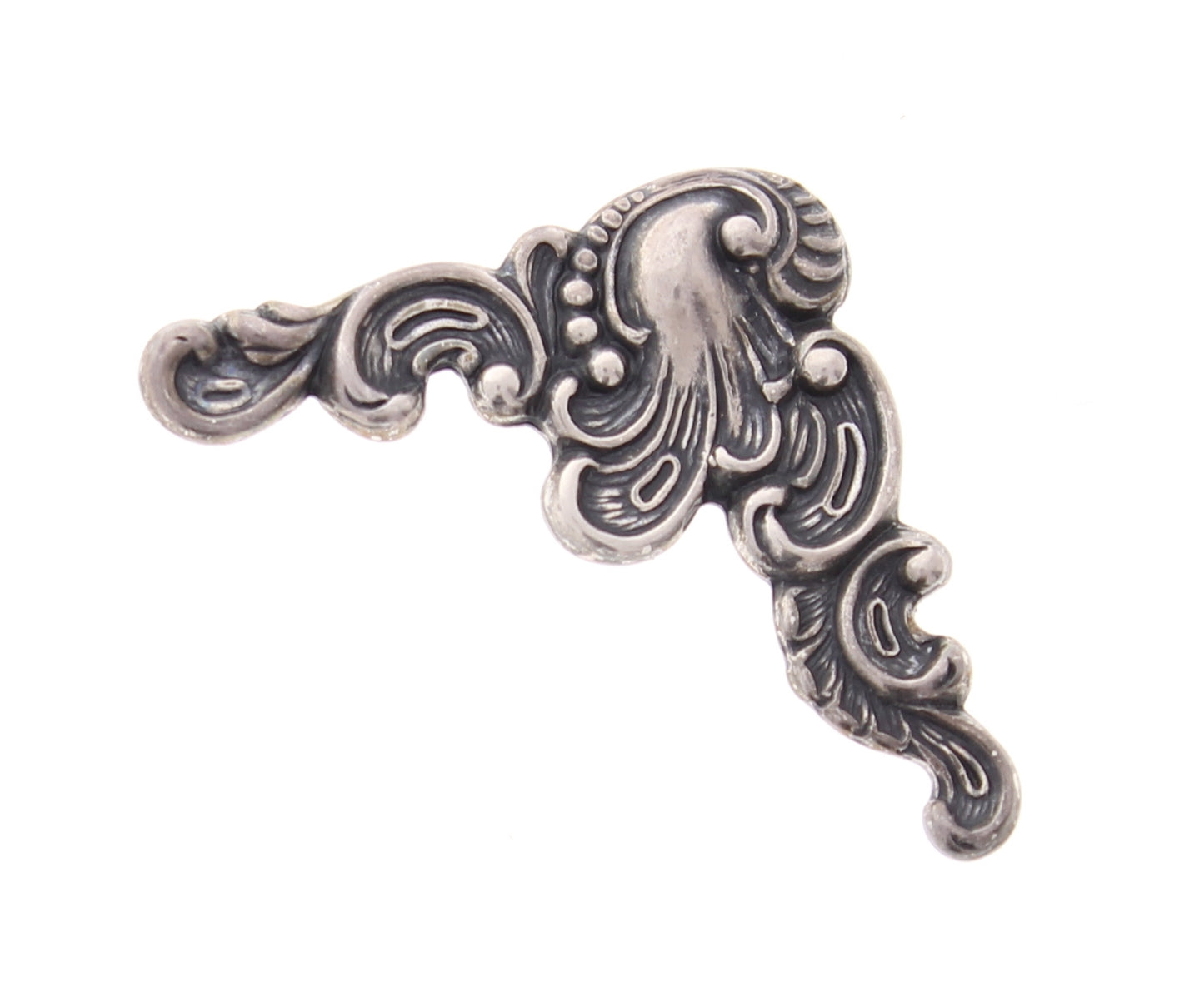 Corner, Vintage Silver, pkg/6, 29x29mm 14006AN/6