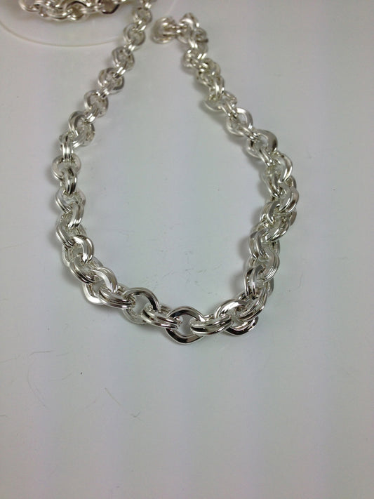 14mm Oval Double Link Metal Chain, 10Ft roll