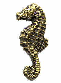 23x55mm Antique Gold Finish Flatback SeaHorse, EAch