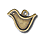 11mm Vintage Gold Dove Charm, pack of 6