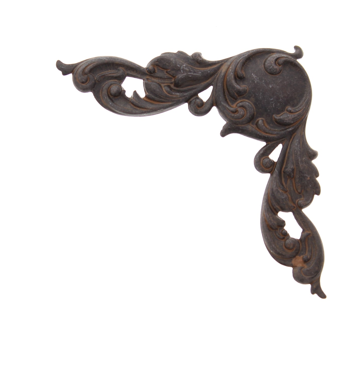 46mm Filigree Corner, Rustic Brown Finish, Made in USA, Pack of 6