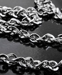 Antiqued Classic Silver Hammered Curb Footage Chain sold in a 10ft/spool