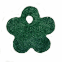 22mm Green Clay Flower Pendant, pack of 12