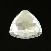 19mm Crystal Faceted Triangle Stone pk/12