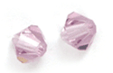 Swarovski Crystal 4mm Bicone Beads, Light Amethyst Purple, pack of 12