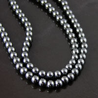 4mm Round Hematite Beads, 16in strand