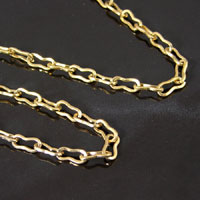 4x8mm Goldtone Wire Cable Chain,18 in Necklace, each