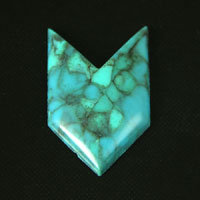 21x14mm Turquoise Chevron Cabochon, Lucite, pack of 12
