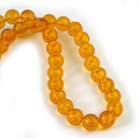8mm Authentic VINTAGE ITALIAN Amber Lucite Beads, 12 inch strand