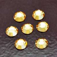 7mm Lite Colorado Topaz Flatback, Preciosa Crystal pk/12