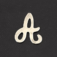 11x9mm Letter <B>A</B> Classic Silver Metal Stamping, pk/6